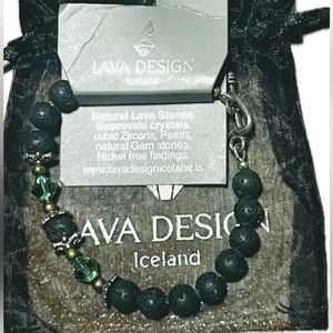 Lava Design Bracelet Natural Lava Stones Handmade in Iceland
